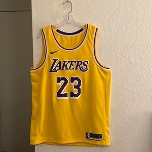 Men’s Authenticated NBA Lakers James LeBron #23 Jersey